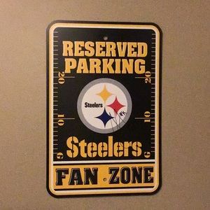 Steelers Sign signed by JuJu Smith-Schuster while attending Steelers Training